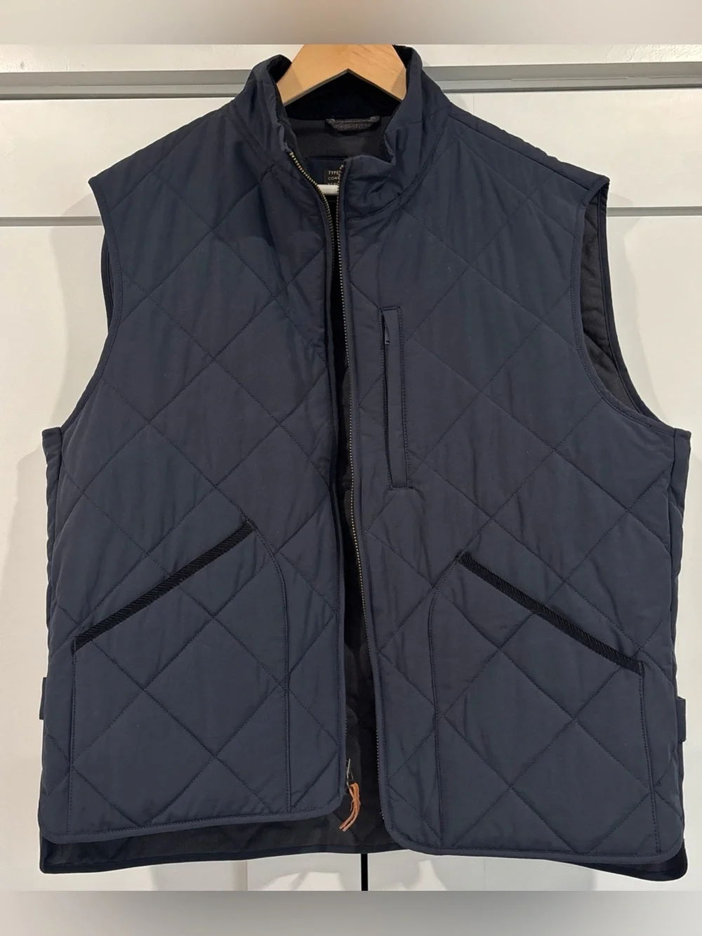 NWT J.Crew Sussex Quilted Vest Mens XL Navy Blue PrimaLoft Insulated Full Zip